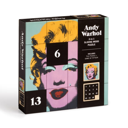 Andy Warhol Marilyn 2In1 Sliding Wood Puzzle