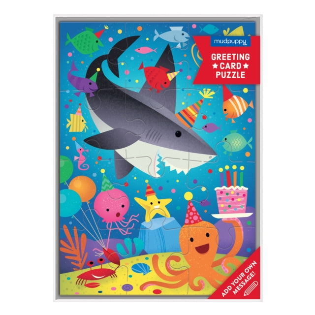 Shark Party Greeting Card Puzzle