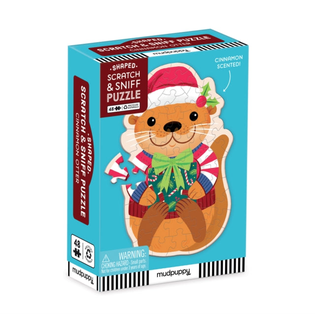 Cinnamon Otter 48 Piece Scratch and Sniff Shaped Mini Pzl