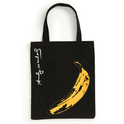 Warhol Banana Canvas Tote Bag  Black