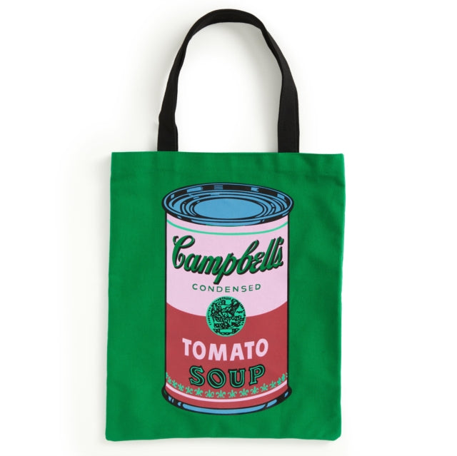 Warhol Soup Can Canvas Tote Bag  Green