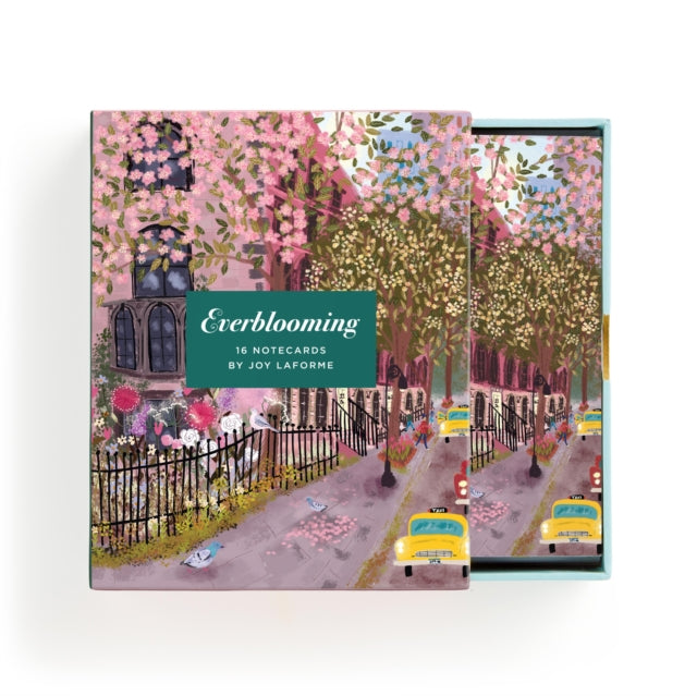 Joy Laforme Everblooming Blank Greeting Card Assortment: 16 notecards