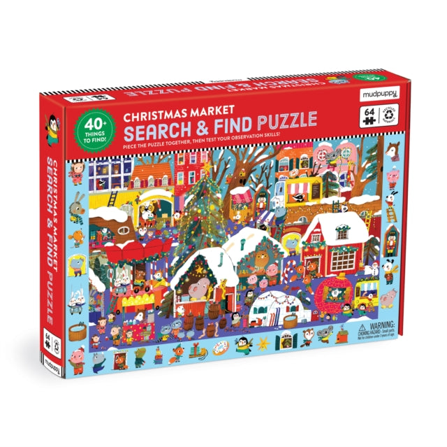 Christmas Market 64 Piece Search  Find Puzzle