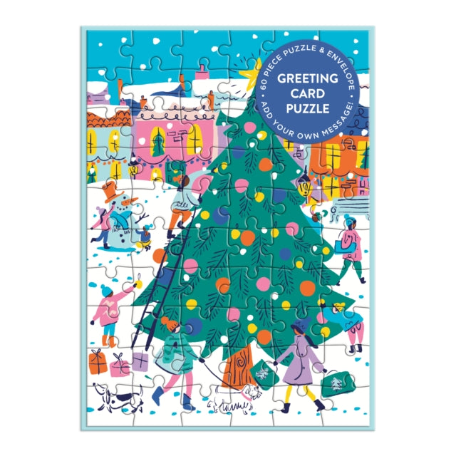 Merry  Bright Greeting Card Puzzle