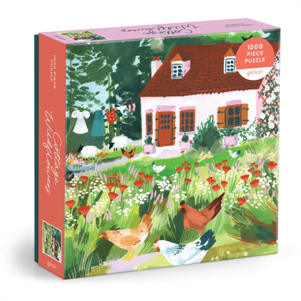 Cottage Wildflowers 1000 Piece Puzzle in a Square