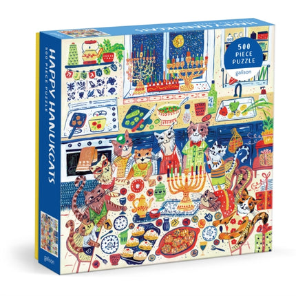 Happy Hanukcats 500 Piece Puzzle