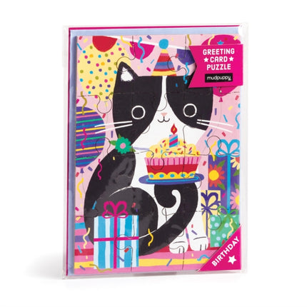 Purrfect Cat Birthday Greeting Card Puzzle