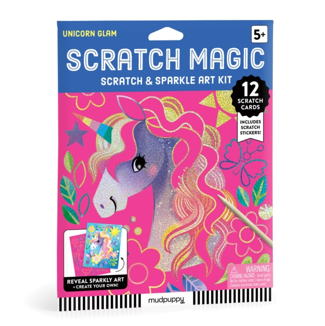 Unicorn Glam Scratch  Sparkle Art Activity Kit