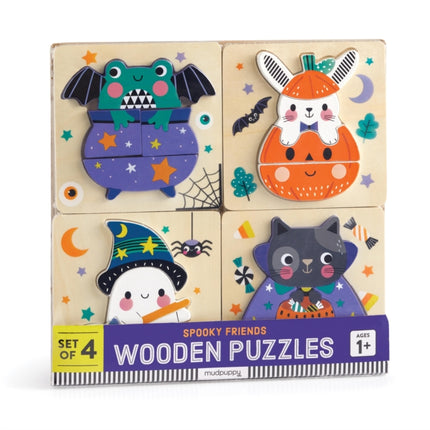 Halloween Set of 4 Wood Puzzles