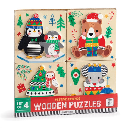 Christmas Set of 4 Wood Puzzles