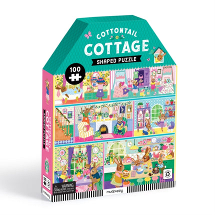 Cottontail Cottage 100 Piece Houseshaped Puzzle