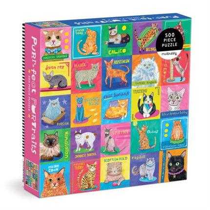 Purrfect Portraits 500 Piece Family Puzzle