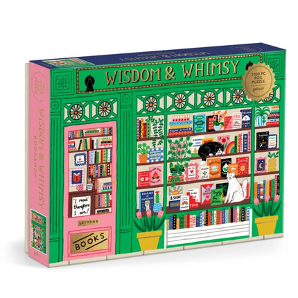 Wisdom  Whimsy Bookshop 1000 Piece Foil Puzzle