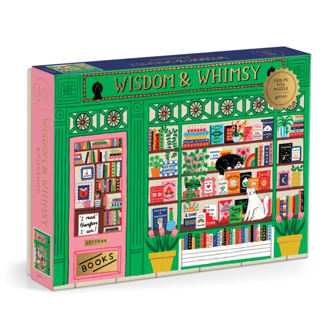 Wisdom  Whimsy Bookshop 1000 Piece Foil Puzzle
