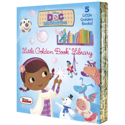 Doc McStuffins Little Golden Book Library (Disney Junior: Doc McStuffins): As Big as a Whale; Snowman Surprise; Bubble-rific!; Boomer Gets His Bounce Back;  A Knight in Sticky Armor