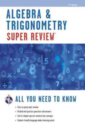 Algebra  Trigonometry Super Review Super Reviews Study Guides