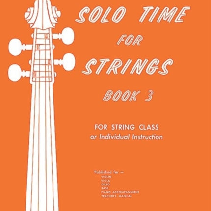 Solo Time for Strings Book 3 Violin