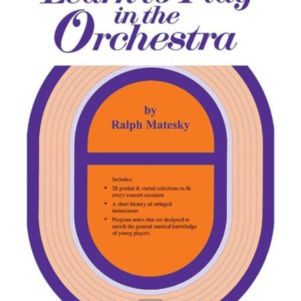 Learn to Play in the Orchestra Book 1