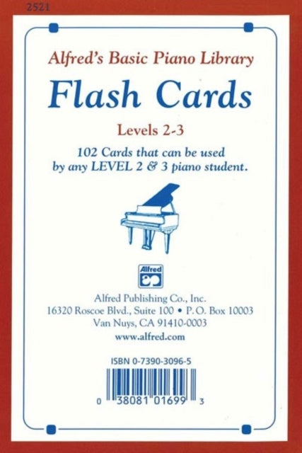 Alfreds Basic Piano Library Flash Cards Bk 2  3 Flash Cards 102 Cards That Can Be Used by Any Level 2  3 Piano Student Flash Cards