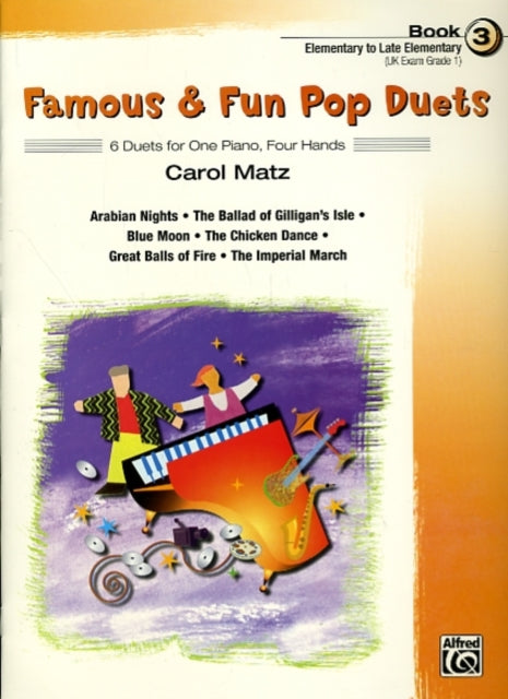 Famous  Fun Pop Duets 6 Duets for One Piano Four Hands 3