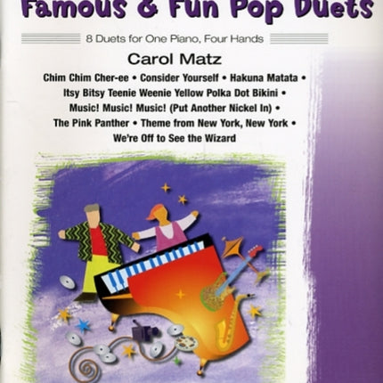 Famous  Fun Pop Duets 8 Duets for One Piano Four