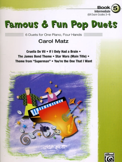 Famous  Fun Pop Duets 6 Duets for One Piano Four Hands 5