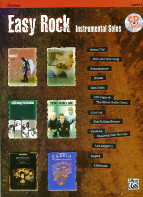 Easy Rock Instrumental Solos Level 1 Clarinet Book  CD