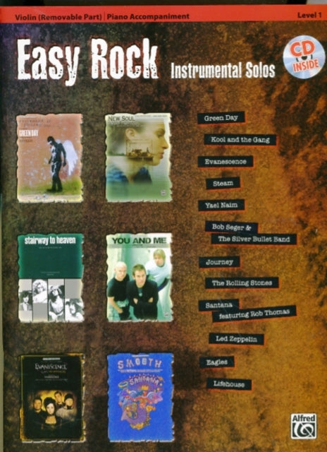 Easy Rock Instrumental Solos for Strings Level 1 Violin Book  CD Easy Rock Instrumental Solos Level 1