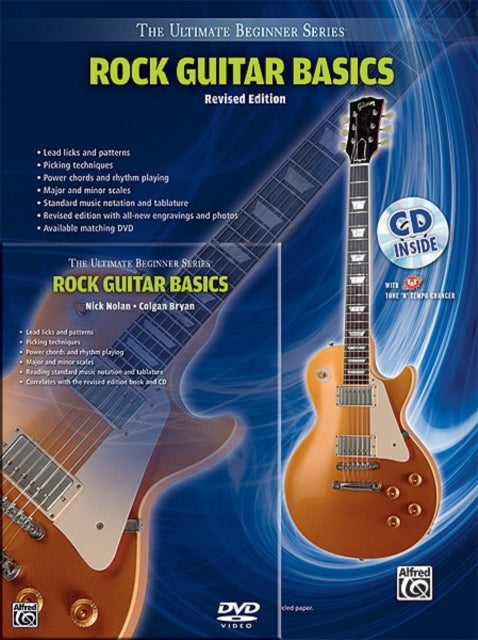 Ultimate Beginner Rock Guitar Basics Mega Pak Book CD  DVD