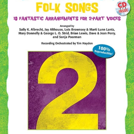 TwoGether We Sing Folk Songs 10 Fantastic Arrangements for 2Part Voices Kit Book  CD