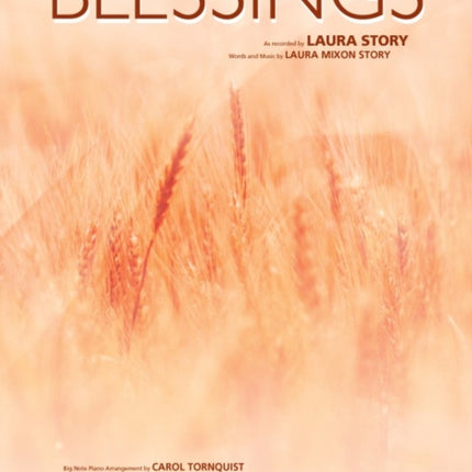 Blessings Big Note Piano Sheet