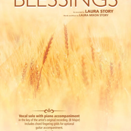 Blessings PianoVocalGuitar Sheet Original Sheet Music Edition