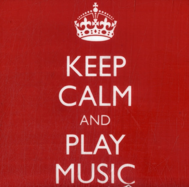 KEEP CALM PLAY MUSIC RED MEMO BLOCK