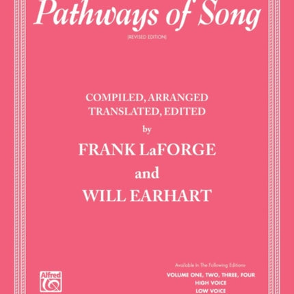Pathways of Song Vol 4 Low Voice Book  CD