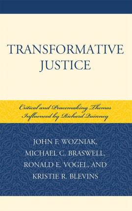 Transformative Justice Critical and Peacemaking