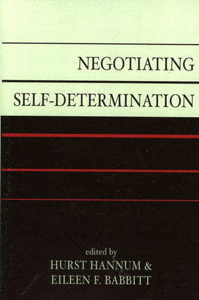 Negotiating SelfDetermination