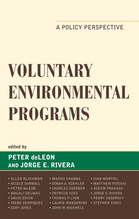 Voluntary Environmental Programs A Policy