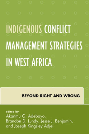 Indigenous Conflict Management Strategies in West
