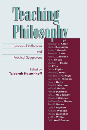 Teaching Philosophy Theoretical Reflections and