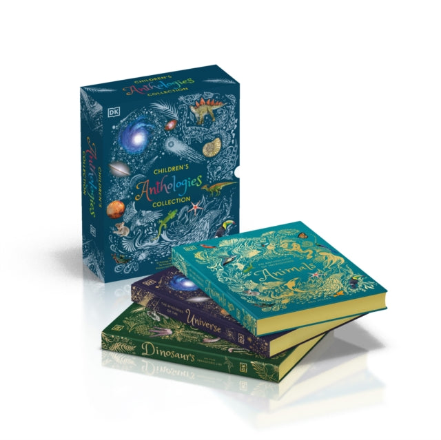 Children's Anthologies Collection: 3-Book Box Set for Kids Ages 6-8, Featuring 300+ Animal, Dinosaur, and Space Topics