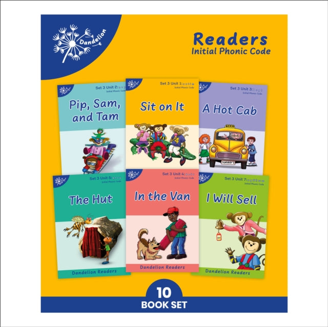 Phonic Books Dandelion Readers Set 3 Units 1-10 Sit on It (Alphabet Code Blending 4 and 5 Sound Words): Decodable Books for Beginner Readers Alphabet Code Blending 4 and 5 Sound Words