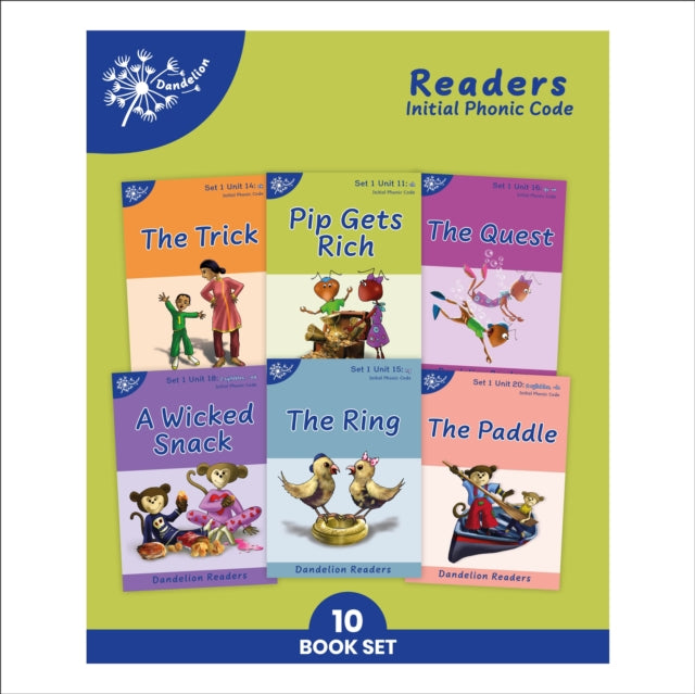 Phonic Books Dandelion Readers Set 1 Units 11-20 (Two-letter spellings sh, ch, th, ng, qu, wh, -ed, -ing, le): Decodable books for beginner readers Two-letter spellings sh, ch, th, ng, qu, wh, -ed, -ing, le