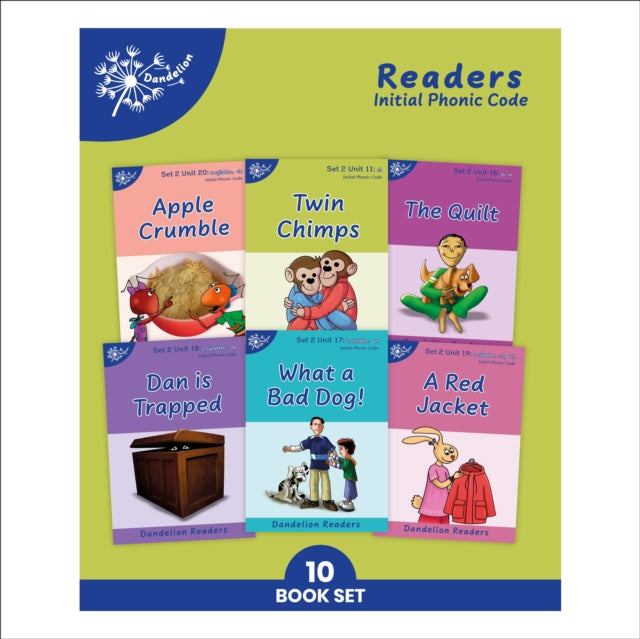 Phonic Books Dandelion Readers Set 2 Units 11-20 Twin Chimps (Two Letter Spellings sh, ch, th, ng, qu, wh, -ed, -ing, -le): Decodable Books for Beginner Readers Two Letter Spellings sh, ch, th, ng, qu, wh, -ed, -ing, -le