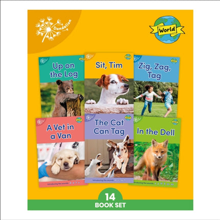 Phonic Books Dandelion World Stages 1-7 (Alphabet Code): Decodable Books for Beginner Readers Sounds of the Alphabet