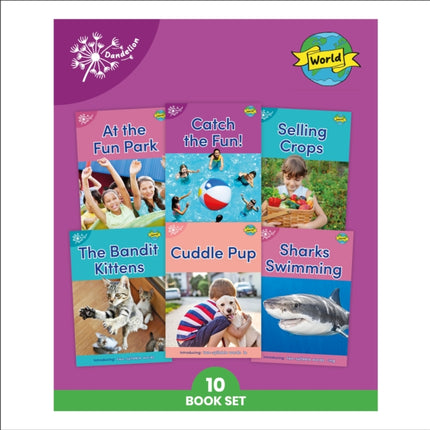 Phonic Books Dandelion World Stages 16-20 ('tch' and 've', Two-Syllable Words, Suffixes -ed and -ing and Spelling <le>)