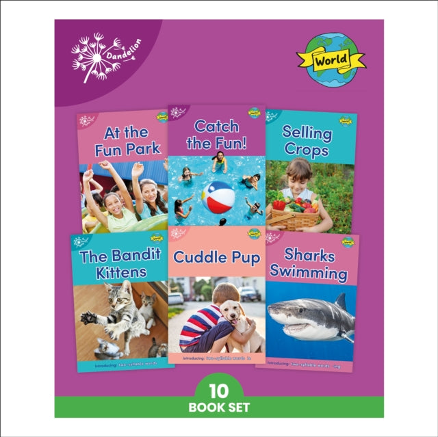 Phonic Books Dandelion World Stages 16-20 ('tch' and 've', Two-Syllable Words, Suffixes -ed and -ing and Spelling <le>)