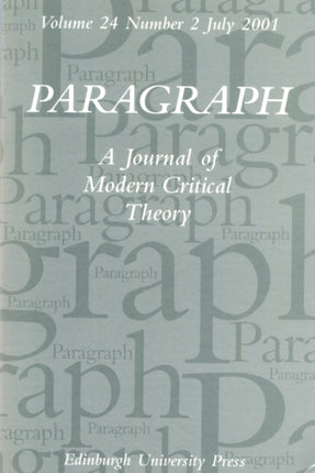 A Symposium on Slavoj Zizek: Faith and the Real: Paragraph Volume 24 Number 2