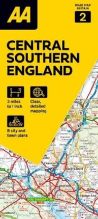 AA Road Map Central Southern England