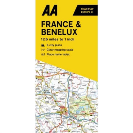 AA Road Map France  Benelux