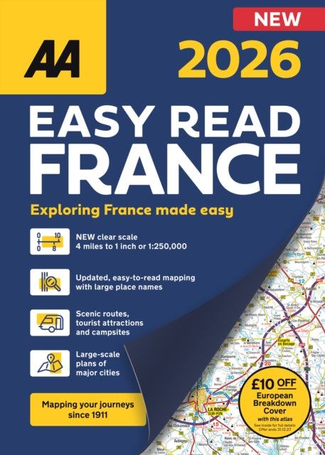 AA Easy Read Atlas France 2026